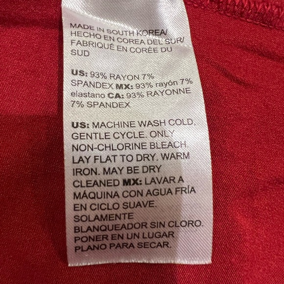 Chico’s Red 3/4 Sleeve T-Shirt Tunic Top - Picture 11 of 12